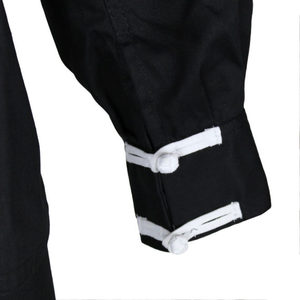 Costume Tradizionale Cinese Nero per Kung Fu in Tessuto Salutare 100% Cotone Durevole Unisex per Adulti - Product Image 6