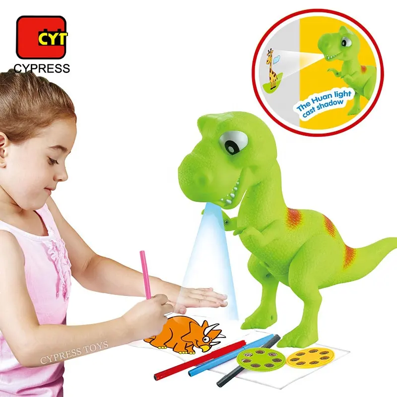 2 IN 1 di Dinosauro Disegno Proiettore Giocattolo Per I Bambini
