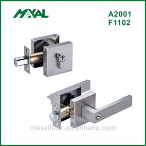 De aleación de Zinc de la forma cuadrada de Combo de la cerradura de la puerta cerrojo <span class=keywords><strong>juego</strong></span> de bloqueo - Product Image 2