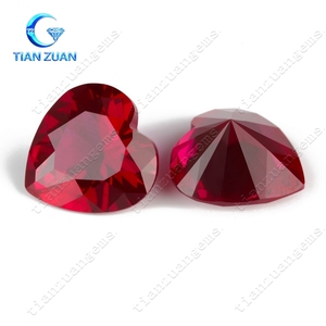 5 # Red <span class=keywords><strong>Heart</strong></span> <span class=keywords><strong>Shape</strong></span> Kim Cương Cắt Tổng Hợp <span class=keywords><strong>Ruby</strong></span> Hoặc Corundum Đá Quý - Product Image 4