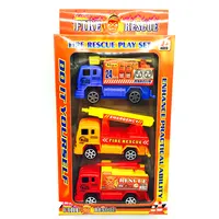 מכירה לוהטת ילדים פלסטיק בניית רכב סטי אש משאית צעצוע למכירה