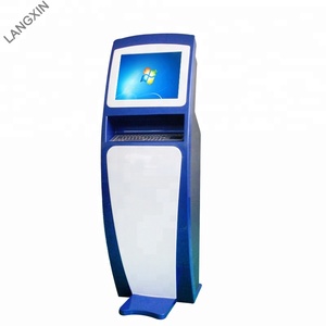 Kiosk Màn Hình Cảm Ứng Kiosk Máy Tính Tất Cả Trong Một Với Kiosk Tự Phục Vụ Bàn Phím Kim Loại