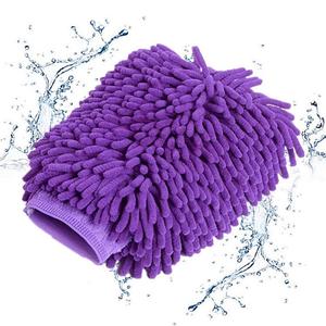 Manopla de limpieza de <span class=keywords><strong>coche</strong></span> de microfibra de chenilla con logotipo personalizado de alta calidad Manopla de lavado sin arañazos Premium para coches - Product Image 4