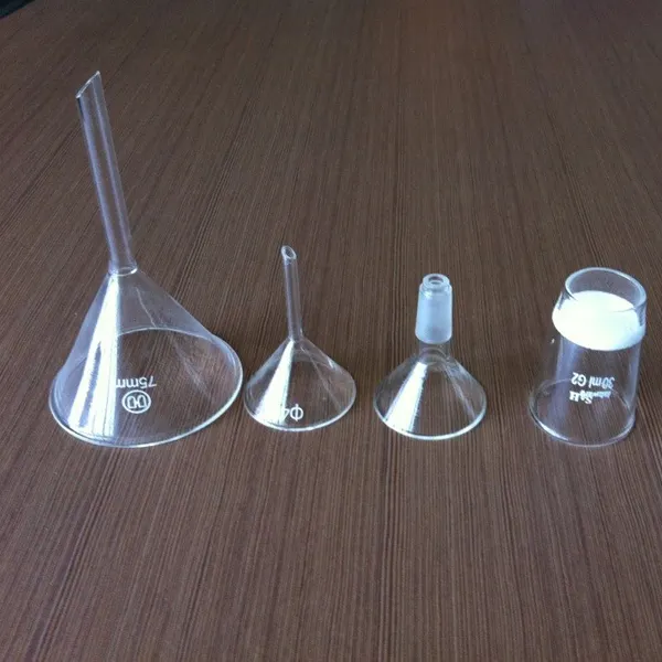 Cristalería de laboratorio Antiacid filtro de arena Core embudo con diafragma