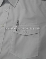 Chemise d'uniforme de pilote de ligne aérienne pour homme, chemise de pilote blanche, chemise de pilote à manches courtes