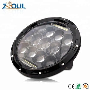 Nuevos accesorios para <span class=keywords><strong>Jeep</strong></span> LED RGB DRL y luz de giro amarilla DOT faros delanteros de 7 pulgadas anillo de Halo de haz alto y bajo redondo para <span class=keywords><strong>Jeep</strong></span> Wrangler - Product Image 3