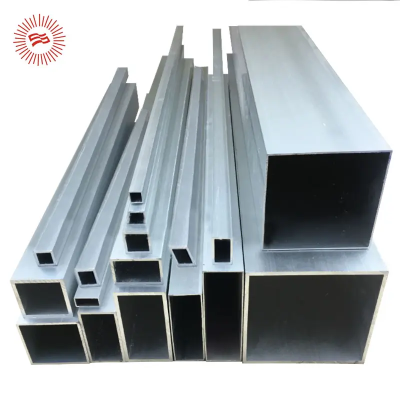 6063 T5 profilo in alluminio tubo quadrato dimensioni standard per uso industriale