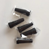 Accessoires de chicha en gros, embouts buccaux en plastique noir givré écologiques, embouts populaires à petite emboutie