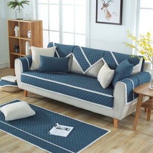 Charmcci 600203 Elegant New Quilted Sofa Cover Plain Fabric Upholstery Non-slip Latest Design <strong>Slipcover</strong> - Product Image 3