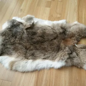 2 White Luxurious Rex Rabbit Fur Pelts Tanned Hides