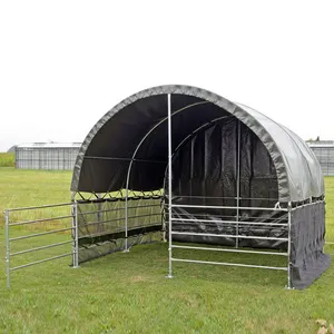 Refugio de ganado portátil para exteriores a prueba de viento