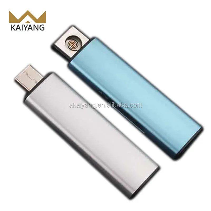 Baterai Warna-warni Portabel USB Isi Ulang Murah Desain Kustom Korek Api