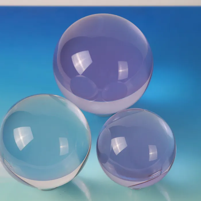 90mm şeffaf mavi akrilik temas hokkabazlık topu, dekoratif kristal top, şeffaf akrilik şeffaf noel topları