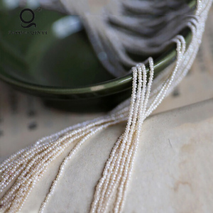 Hạt ngọc trai nước ngọt nhỏ, tròn gần như, kiểu Baroque, màu trắng, kích thước 2.5-3mm, dùng làm đồ trang sức - Product Image 3