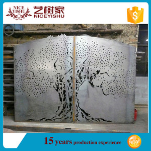 Alibaba 2016 nouveaux produits <span class=keywords><strong>forgé</strong></span> <span class=keywords><strong>fer</strong></span> voie de déblocage conception/<span class=keywords><strong>laser</strong></span> de coupe principale porte conceptions - Product Image 3