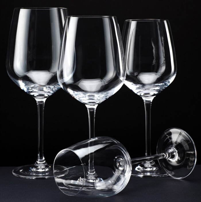 Customized logo design lead free stemless crystal wine glass