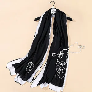 Hot sale camellia silk scarf shawl versatile dual use women's scarf summer new organza sun protection scarf shawl