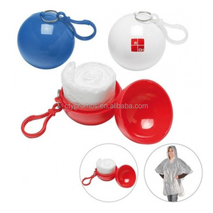 Портативный одноразовый плащ-пончо-шар с логотипом заказчика - Product Image 1