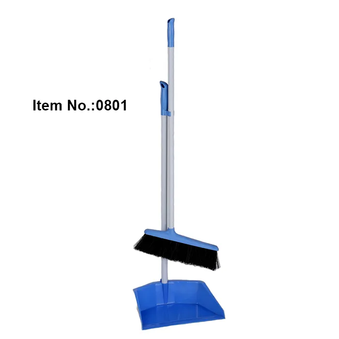 HQ0801 with long iron handle hand dustpan and broom set