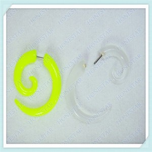 Boucles d'oreilles en acrylique Simple, Simple et extensible, <span class=keywords><strong>piercing</strong></span> en spirale, 12 pièces - Product Image 6