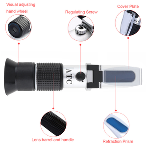<span class=keywords><strong>Refractometer</strong></span> Handheld do ATC do medidor Handheld da doçura do fruto da concentração <span class=keywords><strong>0</strong></span>-<span class=keywords><strong>80</strong></span>% <span class=keywords><strong>Brix</strong></span> para testes altos do açúcar - Product Image 4