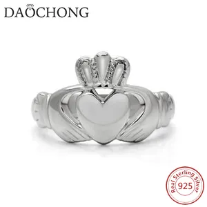 Silver 925 Ring Love Loyalty Friendship Irish Ladies Real 925 Sterling Silver Claddagh Ring