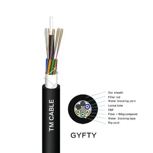 12 core GYFTY/GYFTZY outdoor single mode no metal fiber optic cable