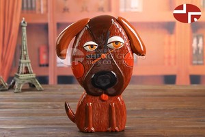 Dolomita pintura diseño de la historieta diseño del perro de cerámica reloj de pared - Product Image 1
