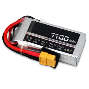 קצב פריקה גבוה 25C 11.1 V 3 S 1100 mAh שאיבת פולימר סוללה עבור rc מסוקי מודל