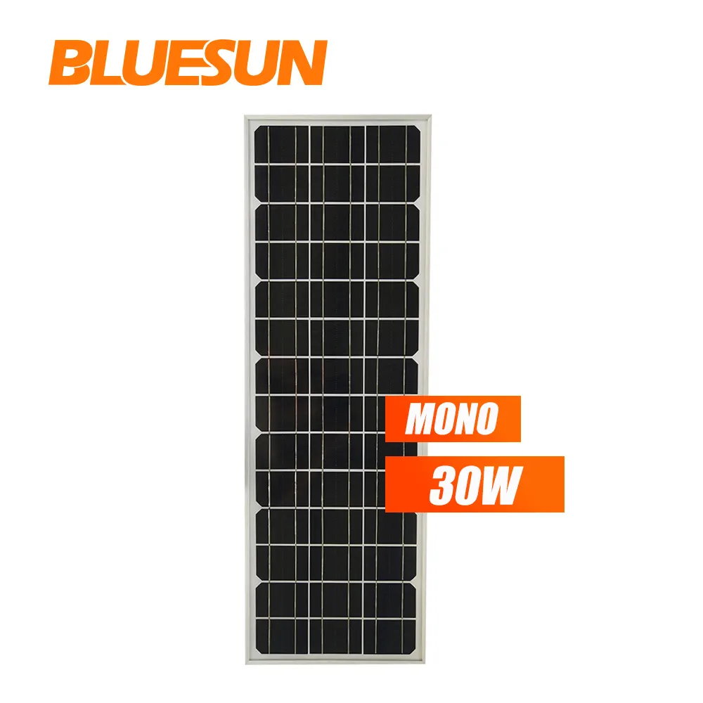 Bluesun最高品質単結晶20ワット18v 30ワットソーラーパネルステッカーのためのおもちゃ