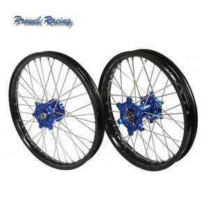 Nouveau jeu complet de roues avant et arrière de 21 "et 19" moyeux bleus avec compatibilités Yamaha <span class=keywords><strong>YZF</strong></span> <span class=keywords><strong>250</strong></span> 450 YZ250F YZ450F - Product Image 6