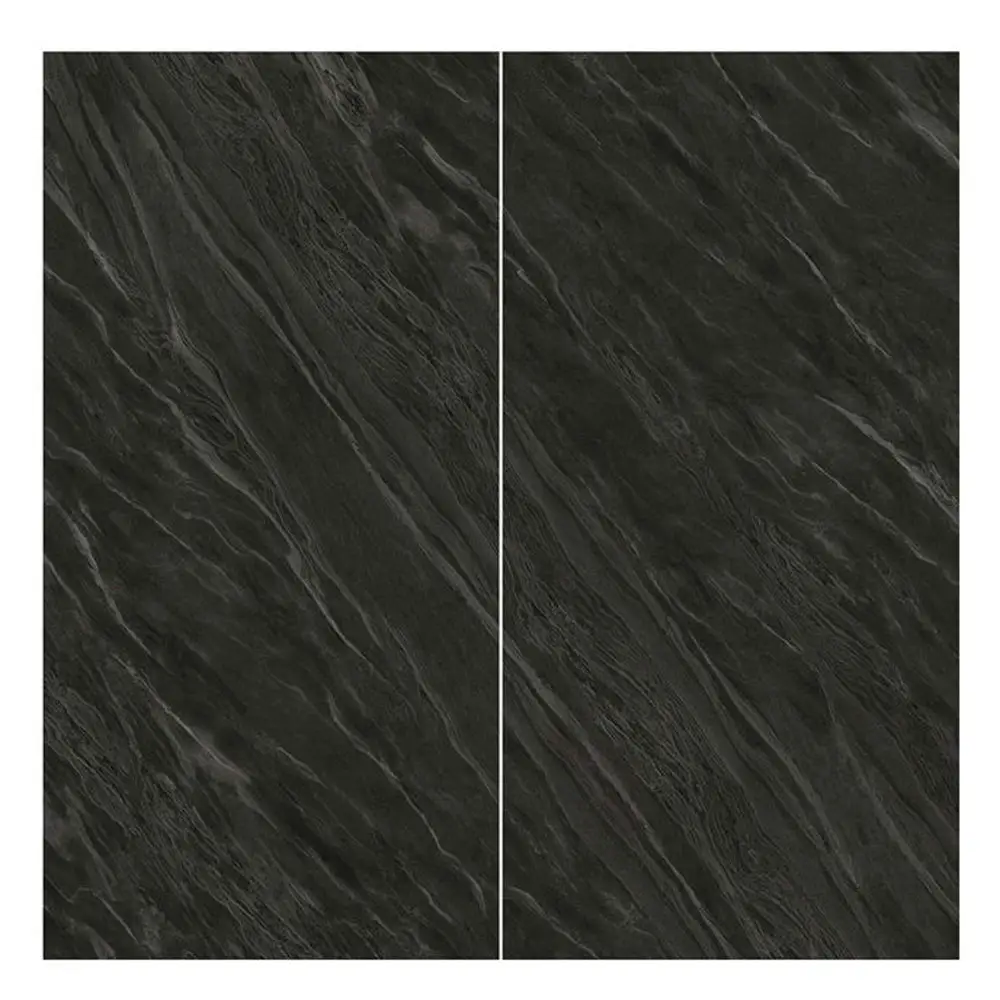 Carrelage de sol en céramique noir, grande taille, 1600x3200mm, noir mat, 12mm