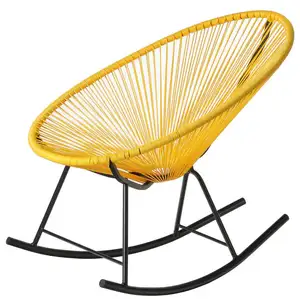 Mobili da giardino con Set di sedie da giardino per esterno in Rattan a dondolo colorato produttore cinese