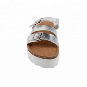 <span class=keywords><strong>Sandali</strong></span> bio con plateau in sughero da <span class=keywords><strong>donna</strong></span> in <span class=keywords><strong>argento</strong></span> nuovo arrivo - Product Image 5