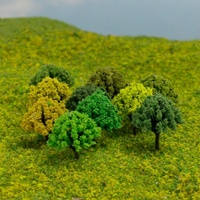 3-5 cm de plástico en miniatura escala arquitectónica paisaje modelo z tren modelo paisaje árboles