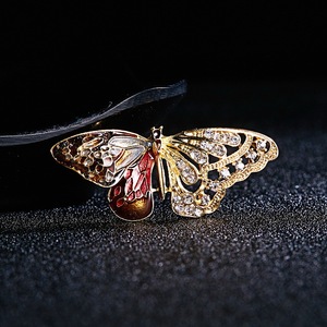 Clásico insecto <span class=keywords><strong>broche</strong></span> joyería de cristal de esmalte de Metal <span class=keywords><strong>broche</strong></span> de mariposa para las mujeres - Product Image 6