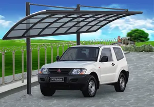 Draagbare Eenvoudige Installatie Aluminium Polycarbonaat Carport Voor Prive Auto Met 3.5Mm Aluminium Belangrijkste Structuur