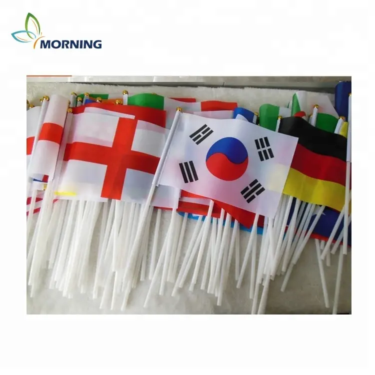 Custom Hand Held Flags with Different Company Logo Design Offering