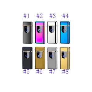 Accendino Elettronico Ricaricabile in Lega di Zinco dal Design Classico, <span class=keywords><strong>Antivento</strong></span>, con Batteria al Litio, per Sigarette, Campeggio e Uso Esterno Portatile - Product Image 6