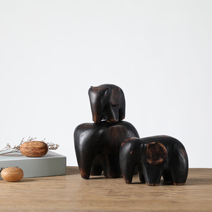 Decoración del hogar, artesanía de poliresina, estatuas de animales, escultura de elefante - Product Image 1
