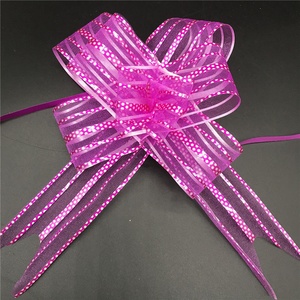Lazo de lazo <span class=keywords><strong>personalizado</strong></span> de organza para lazo de Lazo de cinta de mariposa, adorno de <span class=keywords><strong>boda</strong></span> <span class=keywords><strong>personalizado</strong></span> de lujo - Product Image 4