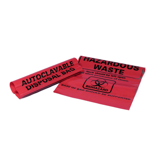 Sac de déchet médical rouge, banderole, zircon, pour hôpital - Product Image 2