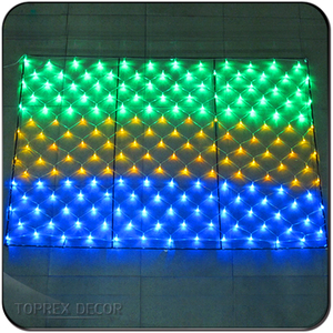 Cờ quốc gia dẫn ánh sáng lưới cá cho các sự kiện trong nhà/ngoài trời trang trí 100m dây đồng màu đen với đèn <span class=keywords><strong>LED</strong></span> trắng ấm IP65/IP44 - Product Image 4