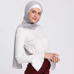 2019 nueva llegada islámica ropa llano venta al por mayor de alta calidad abaya Malasia blusa de las mujeres