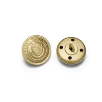 סיטונאי מותאם אישית זהב מתכת פליז תפירת צבאי כפתורים עם לוגו