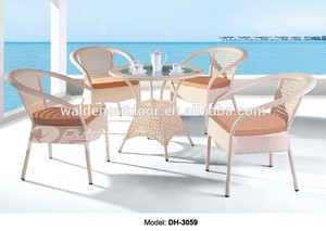 Conception utilisé en plein air meubles de jardin blanc <span class=keywords><strong>osier</strong></span> jardin <span class=keywords><strong>Set</strong></span> de Table - Product Image 1