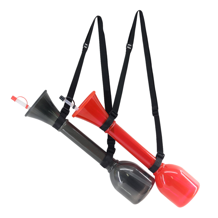 Стаканы Daiquiri 32 унции/45 унции, чашка Slushi Yard, пластиковые стаканы для льда с длинным горлом и ремешком