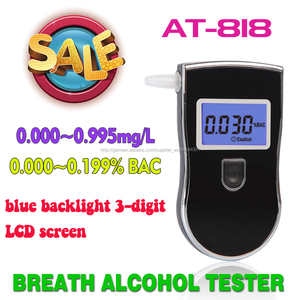 AT-818 LCD digital Polizei Alkohol Atemtest <span class=keywords><strong>Tester</strong></span> Analysator Breathalizer mit blauer Hintergrundbeleuchtung - Product Image 1