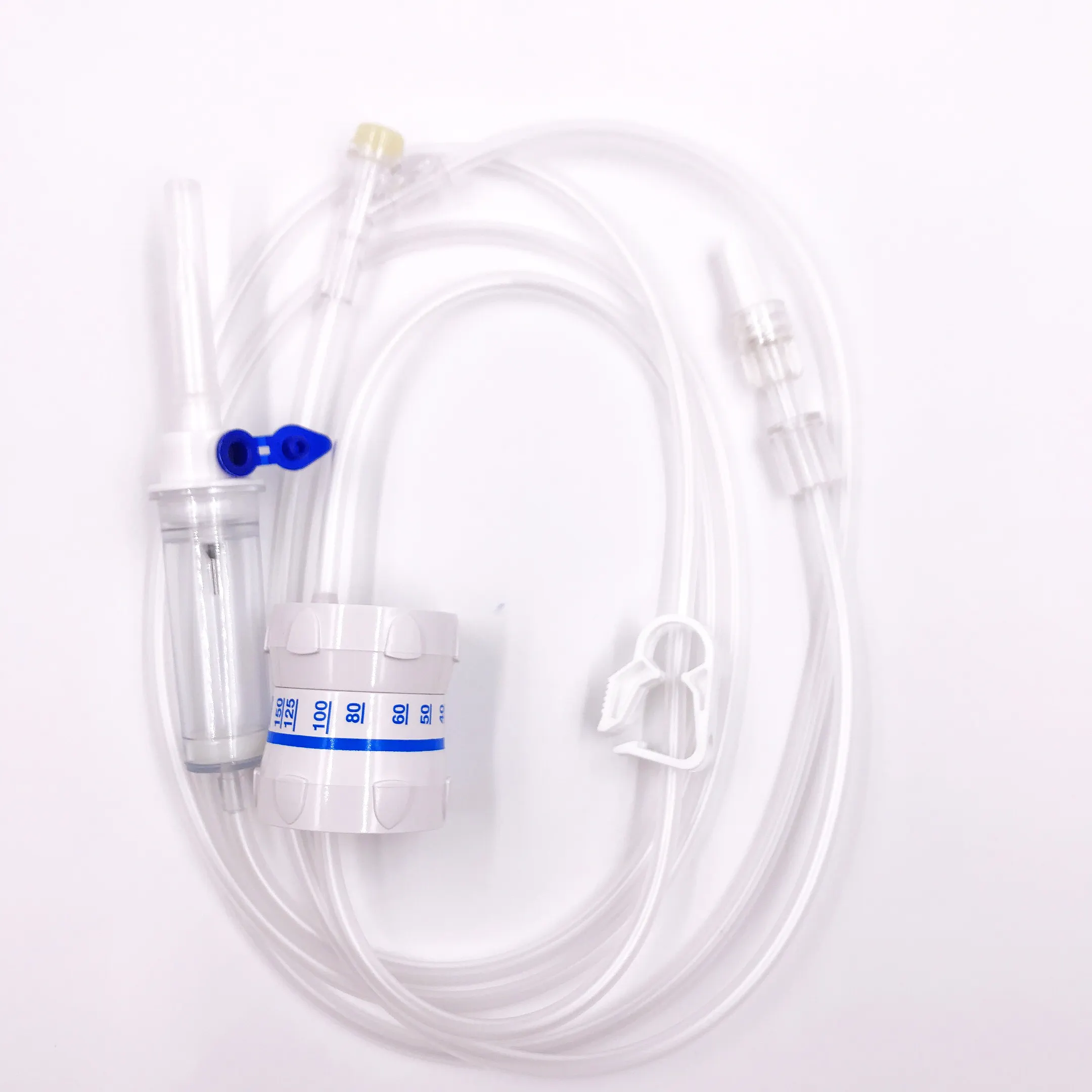 disposable winged luer lock scalp vein butterfly needle iv infusion set with filter flow regulator drip chamber y