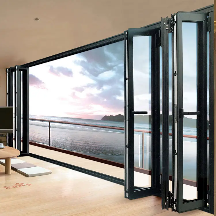 Philippines projects 1.4/2.0 mm profile aluminum folding BiFold door and window